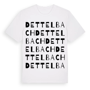 Dettelbach ordlek t-shirt – ekologisk bomull t-shirt från Pinshirt