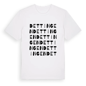 Dettingen ordlek t-shirt – ekologisk bomull t-shirt från Pinshirt