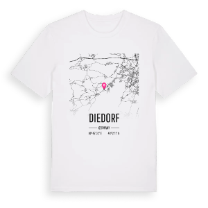 Diedorf karta t-shirt – ekologisk bomull t-shirt från Pinshirt