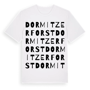 Dormitzer Forst ordlek t-shirt – ekologisk bomull t-shirt från Pinshirt