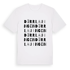 Dürrlauingen ordlek t-shirt – ekologisk bomull t-shirt från Pinshirt