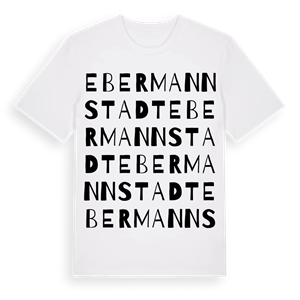 Ebermannstadt ordlek t-shirt – ekologisk bomull t-shirt från Pinshirt
