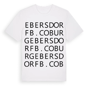 Ebersdorf b.Coburg ordlek t-shirt – ekologisk bomull t-shirt från Pinshirt