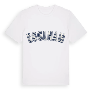 Egglham college t-shirt – ekologisk bomull t-shirt från Pinshirt