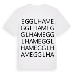 Egglham ordlek t-shirt – ekologisk bomull t-shirt från Pinshirt