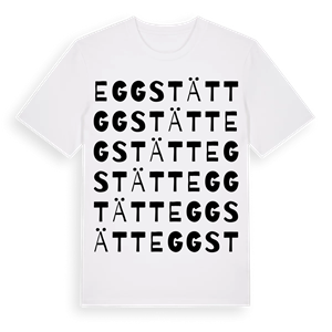 Eggstätt ordlek t-shirt – ekologisk bomull t-shirt från Pinshirt