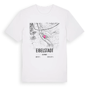 Eibelstadt karta t-shirt – ekologisk bomull t-shirt från Pinshirt
