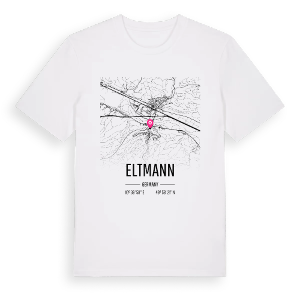 Eltmann karta t-shirt – ekologisk bomull t-shirt från Pinshirt