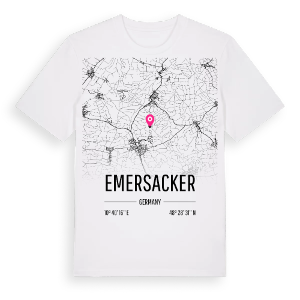 Emersacker karta t-shirt – ekologisk bomull t-shirt från Pinshirt