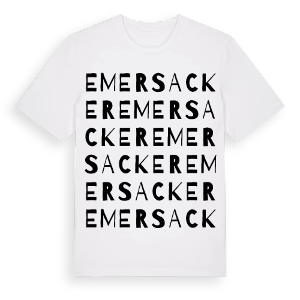 Emersacker ordlek t-shirt – ekologisk bomull t-shirt från Pinshirt