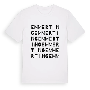 Emmerting ordlek t-shirt – ekologisk bomull t-shirt från Pinshirt