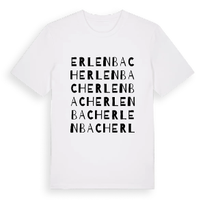 Erlenbach ordlek t-shirt – ekologisk bomull t-shirt från Pinshirt