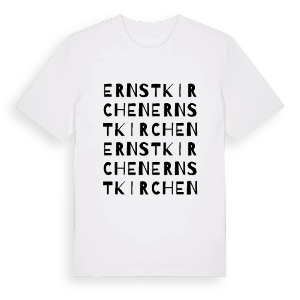 Ernstkirchen ordlek t-shirt – ekologisk bomull t-shirt från Pinshirt