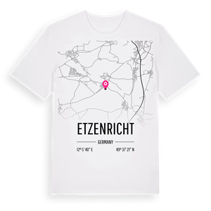Etzenricht karta t-shirt – ekologisk bomull t-shirt från Pinshirt