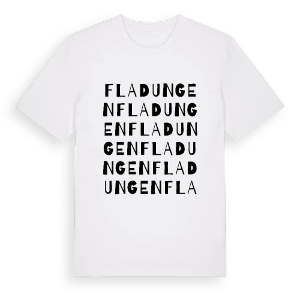 Fladungen ordlek t-shirt – ekologisk bomull t-shirt från Pinshirt