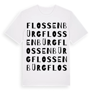 Flossenbürg ordlek t-shirt – ekologisk bomull t-shirt från Pinshirt