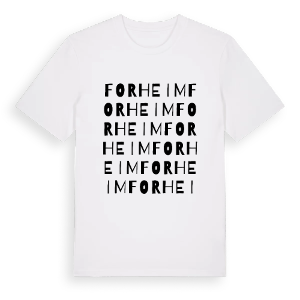 Forheim ordlek t-shirt – ekologisk bomull t-shirt från Pinshirt