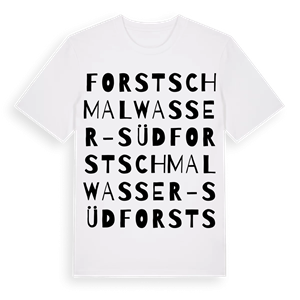 Forst Schmalwasser-Süd ordlek t-shirt – ekologisk bomull t-shirt från Pinshirt