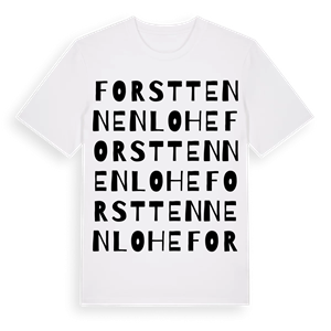 Forst Tennenlohe ordlek t-shirt – ekologisk bomull t-shirt från Pinshirt