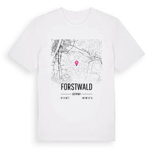 Forstwald karta t-shirt – ekologisk bomull t-shirt från Pinshirt