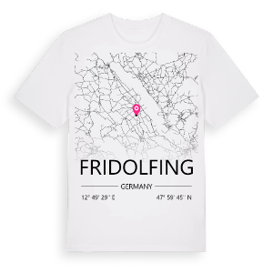 Fridolfing karta t-shirt – ekologisk bomull t-shirt från Pinshirt