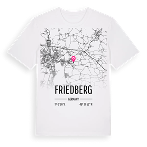 Friedberg karta t-shirt – ekologisk bomull t-shirt från Pinshirt