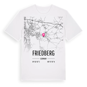 Friedberg karta t-shirt – ekologisk bomull t-shirt från Pinshirt