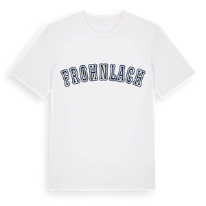 Frohnlach college t-shirt – ekologisk bomull t-shirt från Pinshirt