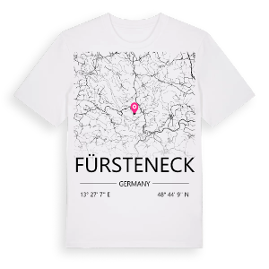Fürsteneck karta t-shirt – ekologisk bomull t-shirt från Pinshirt