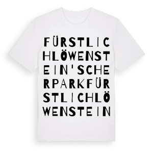 Fürstlich Löwenstein'scher Park ordlek t-shirt – ekologisk bomull t-shirt från Pinshirt
