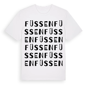 Füssen ordlek t-shirt – ekologisk bomull t-shirt från Pinshirt