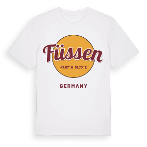 Füssen cirkel t-shirt – ekologisk bomull t-shirt från Pinshirt