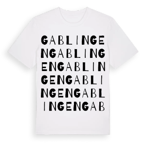 Gablingen ordlek t-shirt – ekologisk bomull t-shirt från Pinshirt