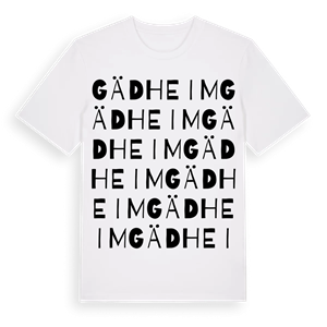 Gädheim ordlek t-shirt – ekologisk bomull t-shirt från Pinshirt