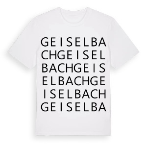 Geiselbach ordlek t-shirt – ekologisk bomull t-shirt från Pinshirt