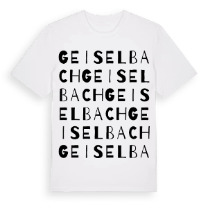 Geiselbach ordlek t-shirt – ekologisk bomull t-shirt från Pinshirt