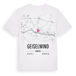 Geiselwind karta t-shirt – ekologisk bomull t-shirt från Pinshirt