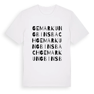 Gemarkung Binsbach ordlek t-shirt – ekologisk bomull t-shirt från Pinshirt