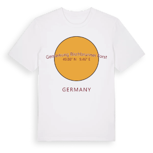 Gemarkung Bischbrunner Forst cirkel t-shirt – ekologisk bomull t-shirt från Pinshirt