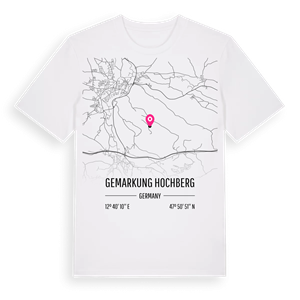 Gemarkung Hochberg karta t-shirt – ekologisk bomull t-shirt från Pinshirt
