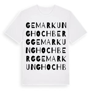 Gemarkung Hochberg ordlek t-shirt – ekologisk bomull t-shirt från Pinshirt