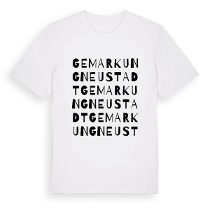 Gemarkung Neustadt ordlek t-shirt – ekologisk bomull t-shirt från Pinshirt