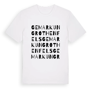 Gemarkung Rothenfels ordlek t-shirt – ekologisk bomull t-shirt från Pinshirt