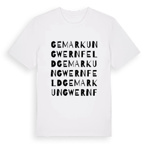Gemarkung Wernfeld ordlek t-shirt – ekologisk bomull t-shirt från Pinshirt