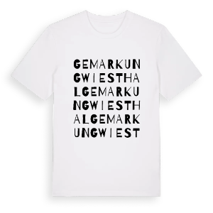 Gemarkung Wiesthal ordlek t-shirt – ekologisk bomull t-shirt från Pinshirt