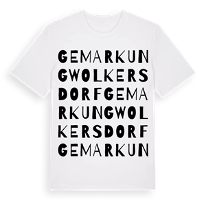 Gemarkung Wolkersdorf ordlek t-shirt – ekologisk bomull t-shirt från Pinshirt