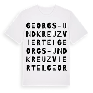 Georgs- und Kreuzviertel ordlek t-shirt – ekologisk bomull t-shirt från Pinshirt