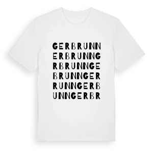 Gerbrunn ordlek t-shirt – ekologisk bomull t-shirt från Pinshirt