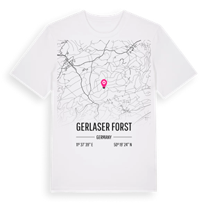 Gerlaser Forst karta t-shirt – ekologisk bomull t-shirt från Pinshirt