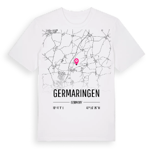 Germaringen karta t-shirt – ekologisk bomull t-shirt från Pinshirt